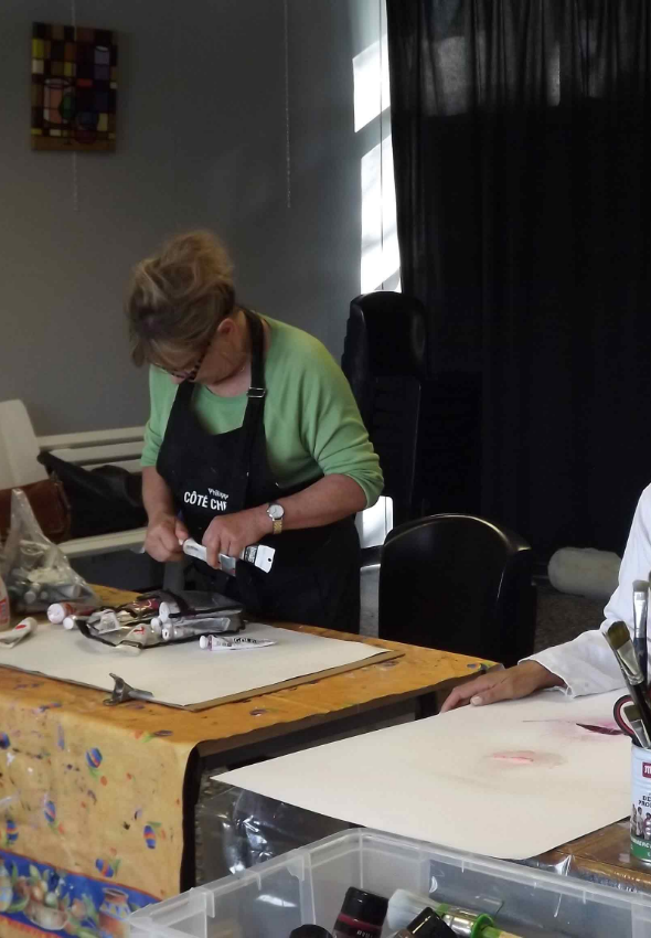 Peinture au Foyer des Jeunes et d'Education Populaire d'Orcet, Puy-de-Dôme, 63