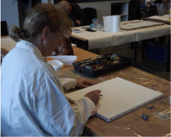 Atelier peinture au FJEP d'rcet, Puy-de-Dôme, 63