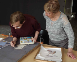 Peinture sur soie, Foyer des Jeunes et d'Education Populaire d'Orcet